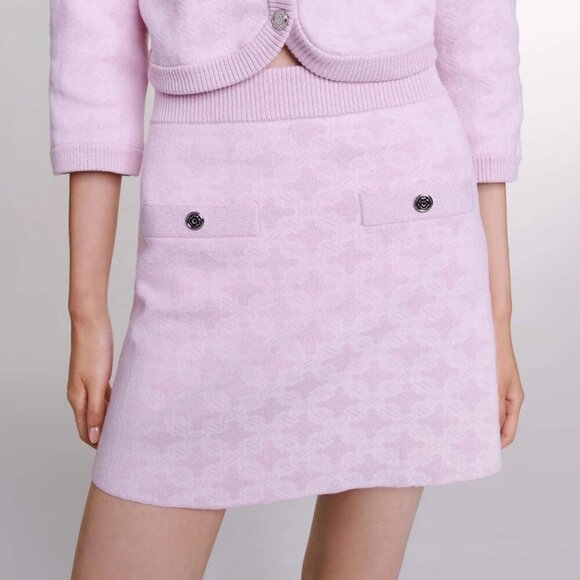 NWOT Maje Jacquard Knit Skirt 36 - Picture 1 of 14